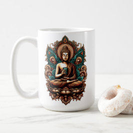 Caneca De Café Serene Buddha, Café e Estátua de Escultura Zen