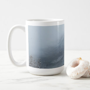 Caneca De Café Serene Cinza Snowy Peaks Café Mug