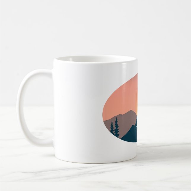 Caneca De Café Serene Mountain Sunset  (Esquerda)
