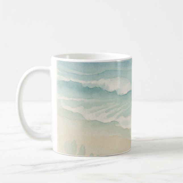 Caneca De Café Serene Ocean Trabalho de arte (Esquerda)