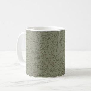 Caneca De Café Serene Sage Green   Tone-on-Tone da Floresta Profu