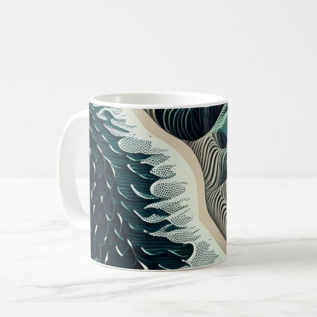 Caneca De Café Serene Shores (Frente Esquerda)