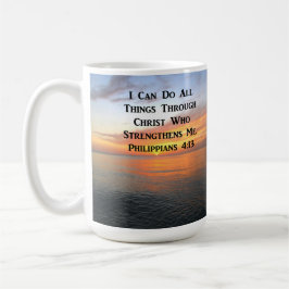 CANECA DE CAFÉ SERENE SUNRISE PHILIPIANS 4:13 SCRIPTURE FOTO
