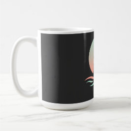 Caneca De Café Serene Woman Silhouette in Pastel Waves