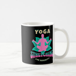 Caneca De Café Serenidade Calma do Alongamento de Yoga Lótus Ener
