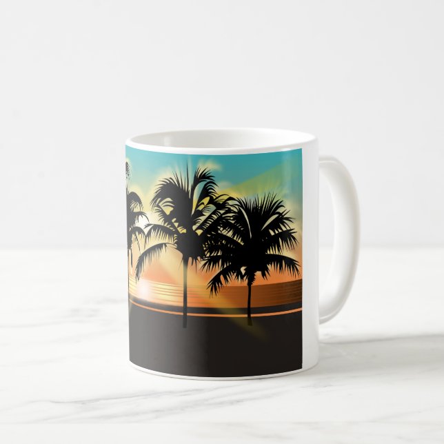 Caneca De Café Serenidade da palma  (Frente Esquerda)
