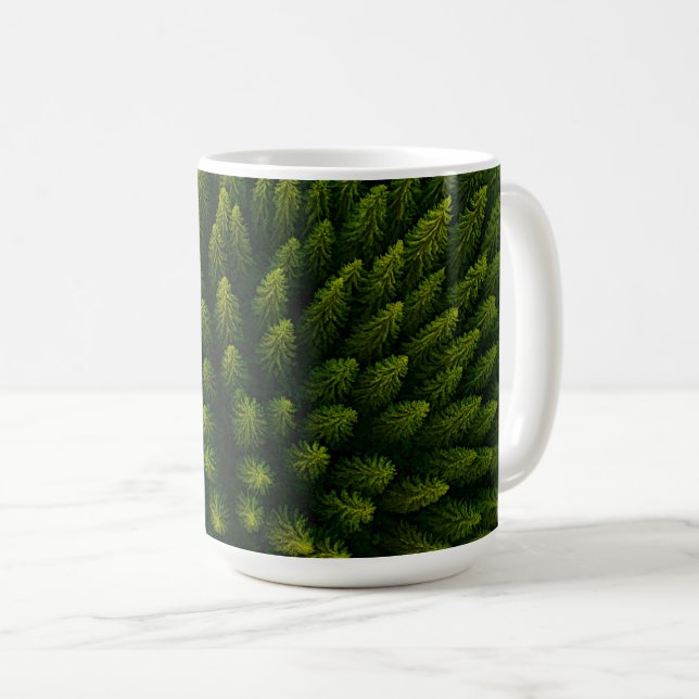 Caneca De Café Serenidade de Skyview Florestal (Frente Esquerda)