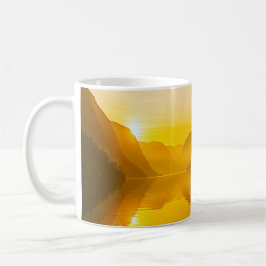 Caneca De Café Serenidade Sunlit Fjord