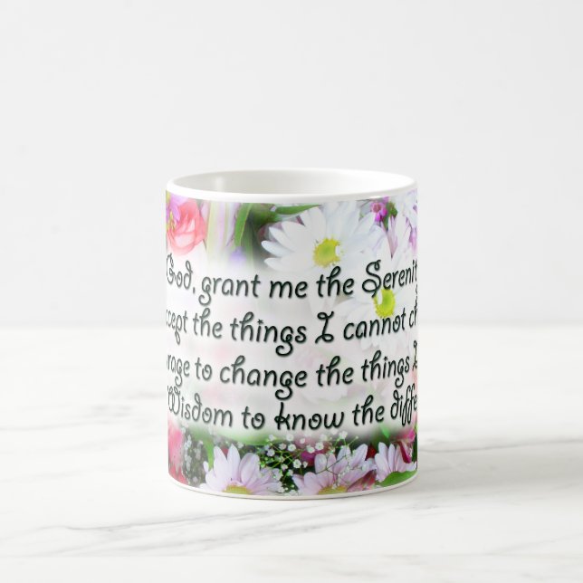 Caneca De Café Serenity Prayer Buquê (Centro)