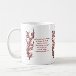 Caneca De Café Serenity Prayer Flor em Árvore Inspiracional