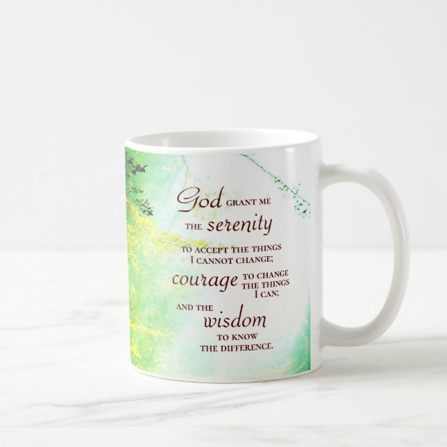 Caneca De Café Serenity Prayer, Floresta (Direita)