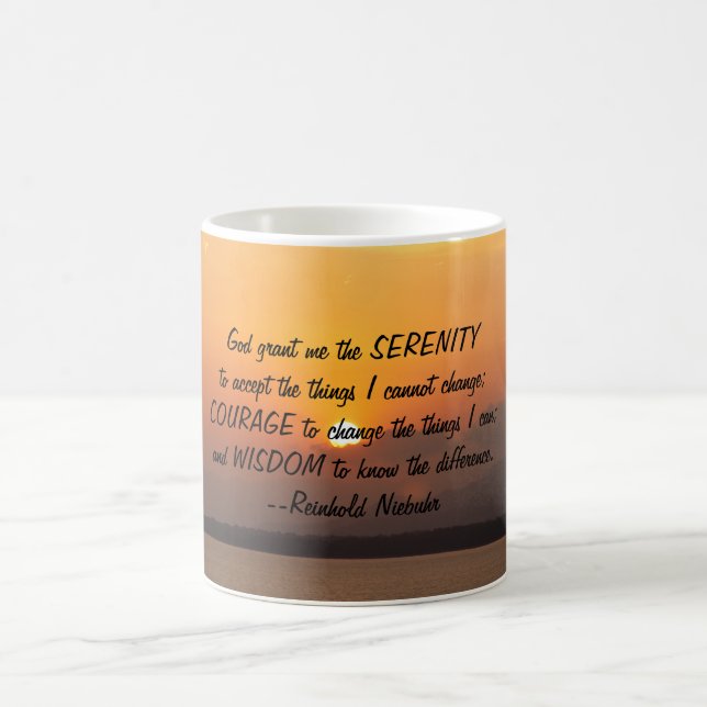 Caneca De Café Serenity Prayer Sunset Mug (Centro)