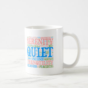 Caneca De Café Serenity Word Cloud Coffee Mug