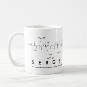 Caneca De Café Sergei peptide name mug