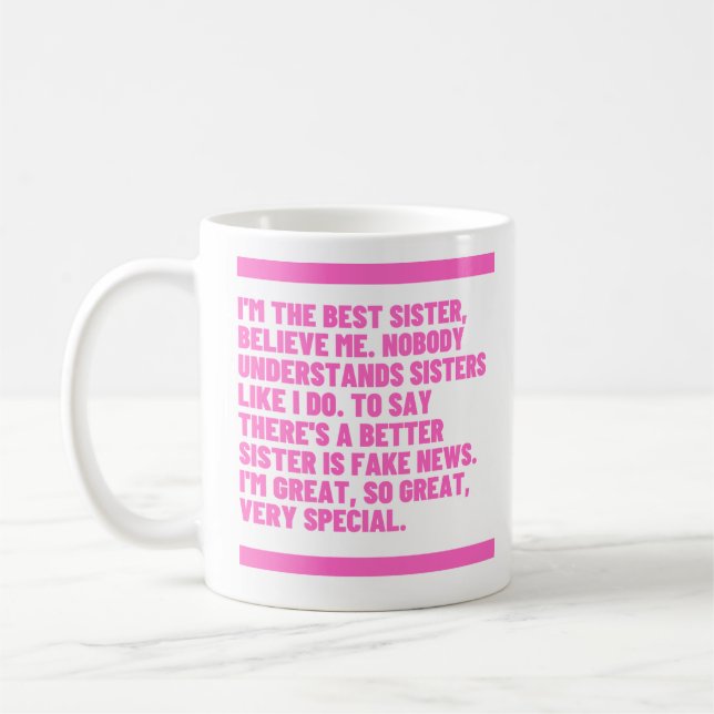 Caneca De Café Série Beleve Me - Melhor Irmã (Esquerda)