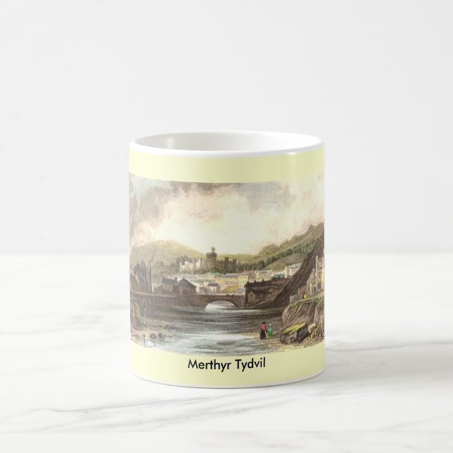 Caneca De Café Série cénico de Merthyr Tydvil Wales (Centro)