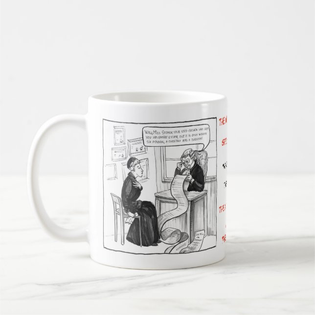 Caneca De Café Série das APÓS-PALAVRAS - especs. e SENHORITA (Esquerda)