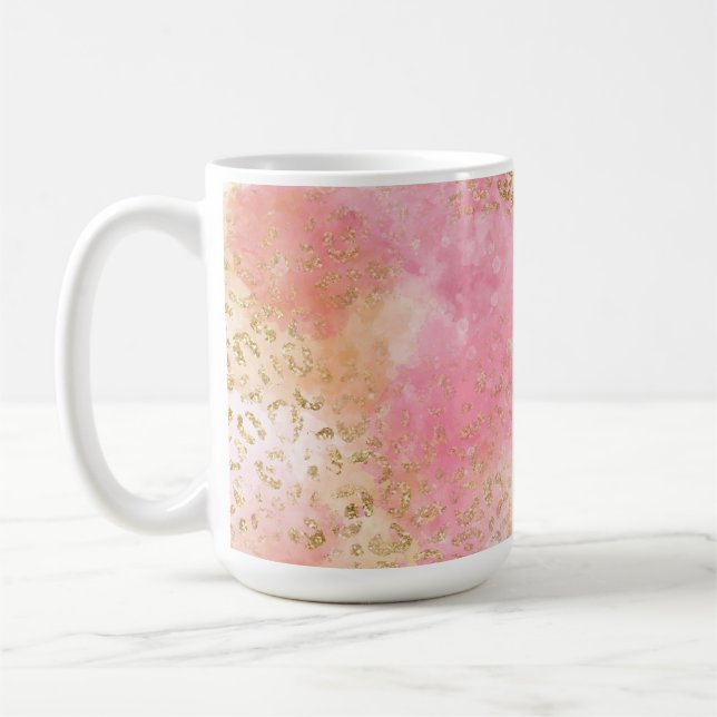 Caneca De Café Série de Design Leopard Paint 13   (Esquerda)
