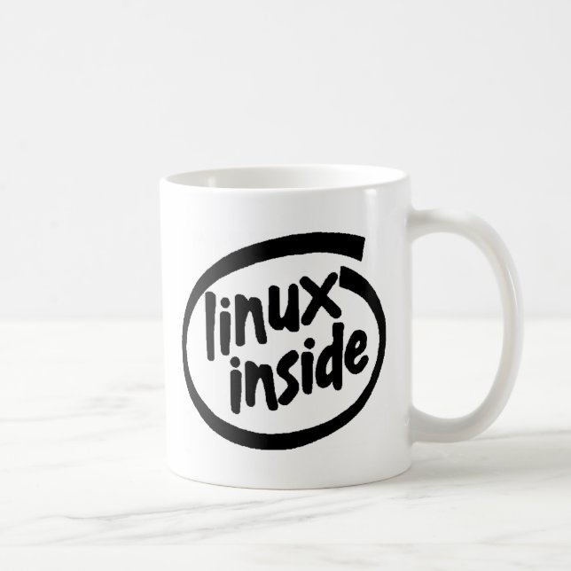 Caneca De Café Serie Linux para dentro (Direita)