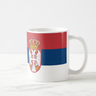 Caneca De Café Sérvia Bandeira Cerâmica Café Mug