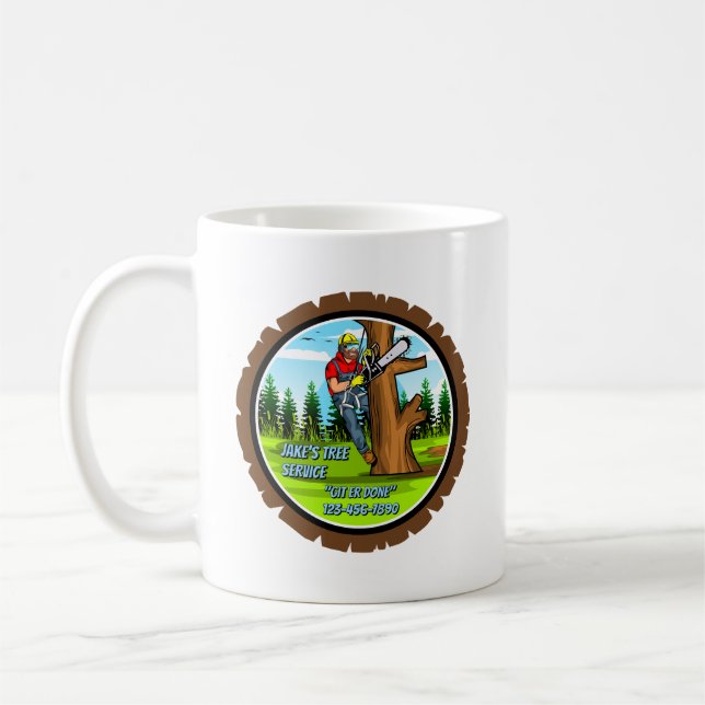 Caneca De Café Serviço de Remoção de Serviço de Árvore Personaliz (Esquerda)