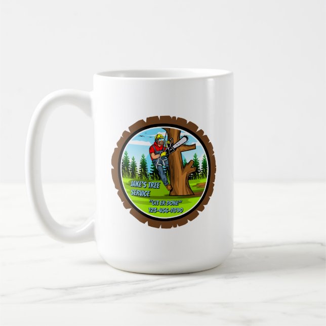 Caneca De Café Serviço de Remoção de Serviço de Árvore Personaliz (Esquerda)