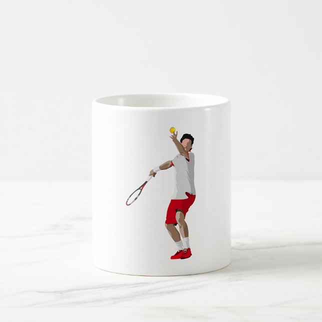 Caneca De Café Serviço do tênis Player (Criador carregado)
