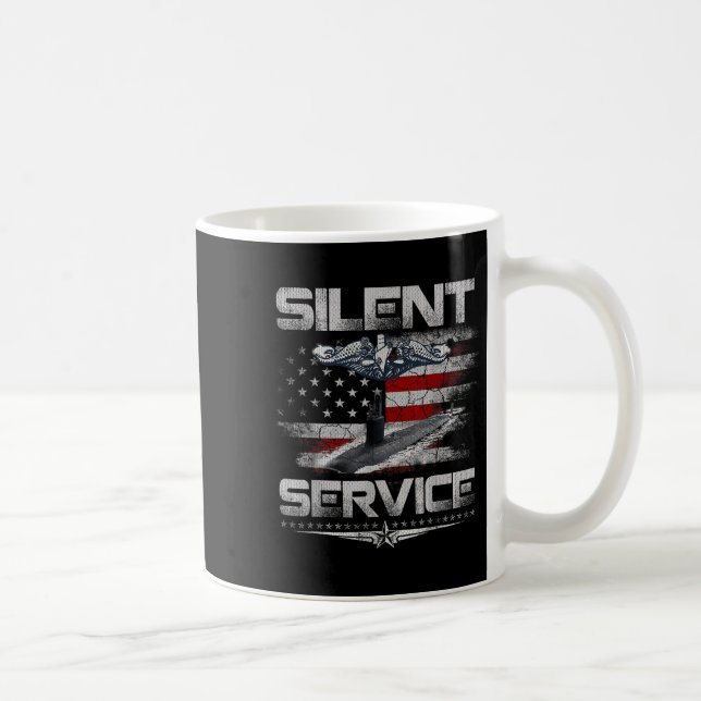 Caneca De Café Serviço Silencioso Submarino Americano Força Vet P (Direita)