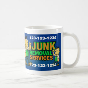 Caneca De Café Serviços de Remoção de Lixo Limpando Transporte de