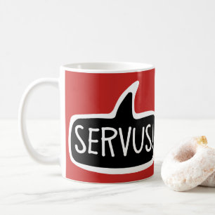 Caneca De Café SERVIDOR! Bolha de Discurso de Alô Austríaca e Báv