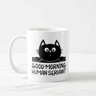 Caneca De Café Servidores de Gato Pessoal - Bom Dia Servidores Hu