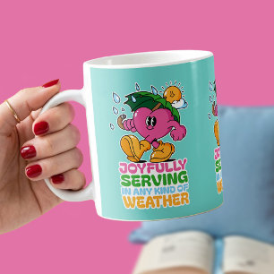 Caneca De Café Servindo com Alegria em Qualquer Tipo de Tempo