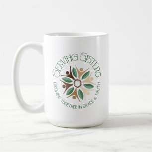 Caneca De Café SERVINDO LOGOTIPO DE IRMÃS 15oz