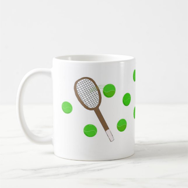 Caneca De Café Servindo Tênis Balls (Esquerda)