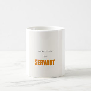 Caneca De Café Servo Profissional de Gatos Amante de Gatos Divert