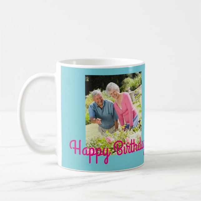 Caneca De Café Sessenta & Fantástico Presente de Foto de Aniversá (Esquerda)