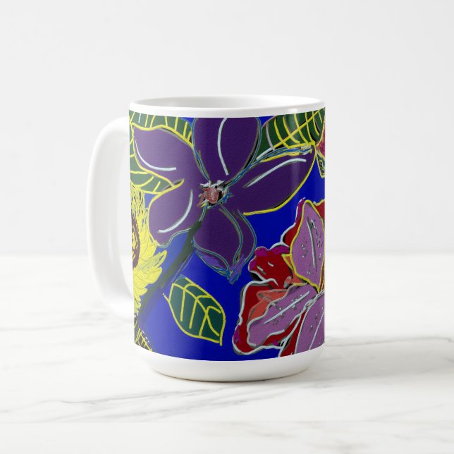 Caneca De Café Sessões Florais  (Frente Esquerda)