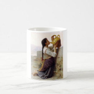 Caneca De Café Sesty Girl Bebendo de um jarro (paisagem rural)