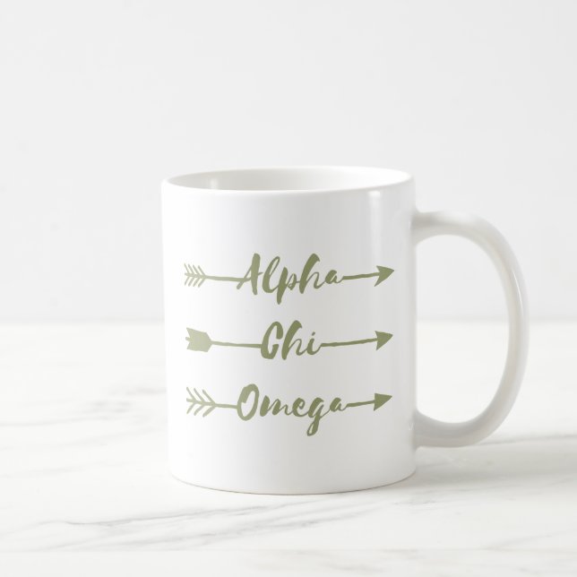 Caneca De Café Setas alfa de Omega | do qui (Direita)