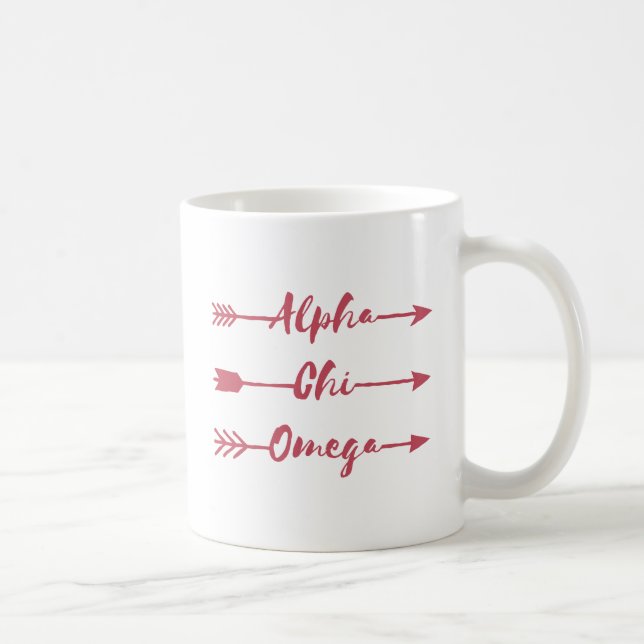 Caneca De Café Setas alfa de Omega | do qui (Direita)