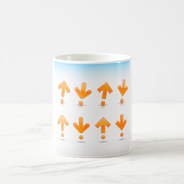 Caneca De Café Setas laranja (Criador carregado)