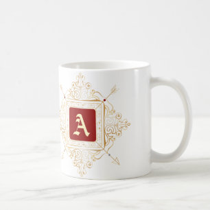 Caneca De Café Setas vermelhas personalizadas do tiro ao arco do