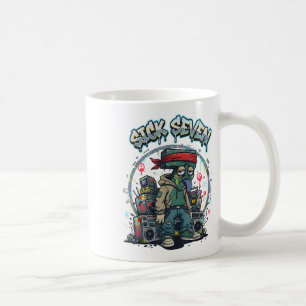 Caneca De Café Sete Doente 67 Grafite Meme Seis Sete Rua Divertid