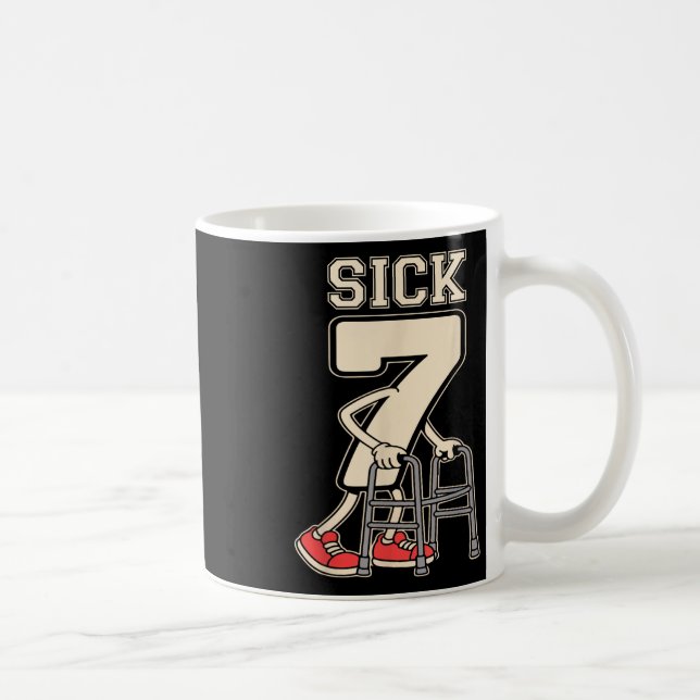 Caneca De Café Sete Doente Meme 67 Sete 7 Doente Engraçado Com Um (Direita)