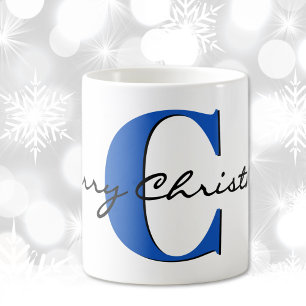 Caneca De Café Setembro, Sapphire Blue   Feliz Natal