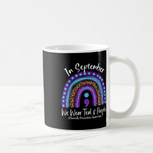 Caneca De Café Setembro Vestimos Teal &amp; Suicídio Roxo Impede