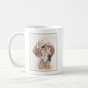 Caneca De Café Setter Inglês Laranja Belton Pintando Arte Cão