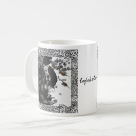 Caneca De Café Setter inglês preto e branco       