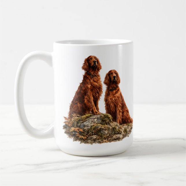 Caneca De Café Setter Irlandês (Esquerda)
