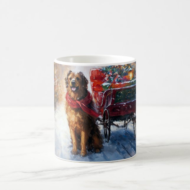 Caneca De Café Setter Irlandês Temporada de Natal (Centro)